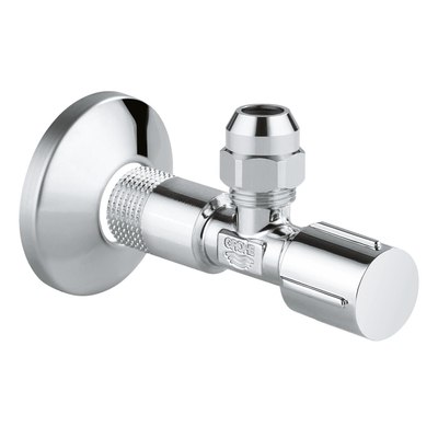 GROHE hoekstopkraan knel 1/2 x3/8 met metalen greep chroom