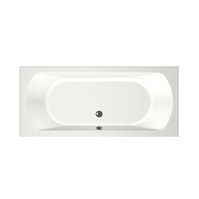 Xenz Lagoon ligbad - 180x80cm - met overloop - zonder afvoer - Acryl Edelweiss mat