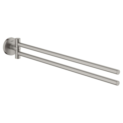 Grohe Start Handdoekhouder - 2-lids - supersteel - rvs-look