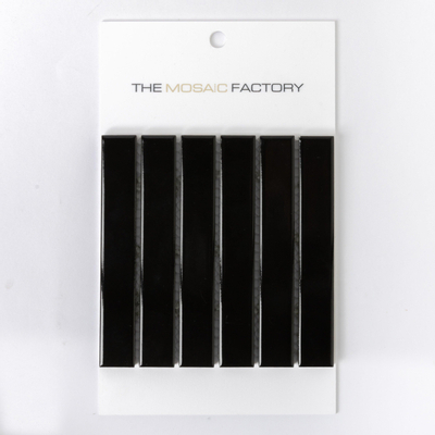 SAMPLE The Mosaic Factory Sevilla mozaïektegel 2.2x14.5x0.75cm voor wand kitkat finger Keramiek Glans Zwart