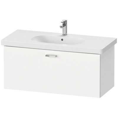 Duravit XBase Wastafelonderkast 100x45.8x44.8cm 1 lade Standaard greep met softclose spaanplaat wit Mat