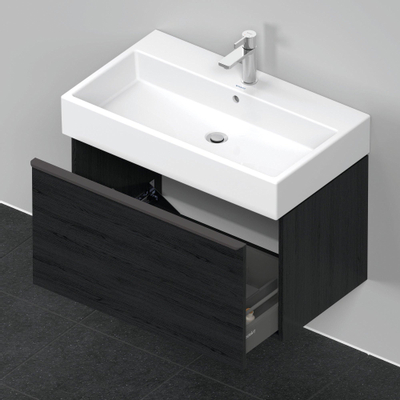 Duravit D-Neo wastafelonderkast 78.4x44x44.2cm 1 lade Eiken (zwart) Mat