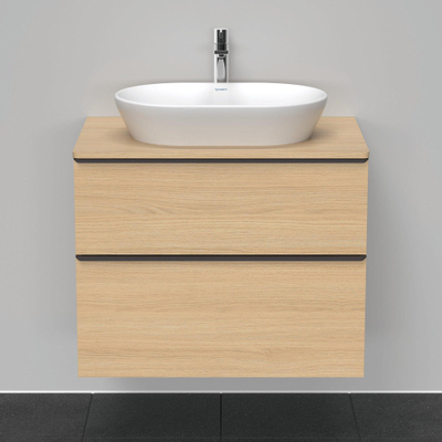 Duravit D-Neo wastafelonderkast 80x66.4x55cm 2 lades Natuur eiken Mat