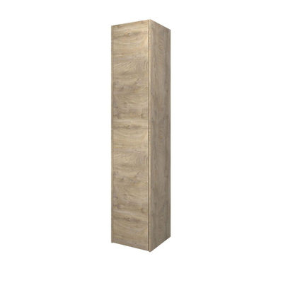 Proline Hoge kast P2O 1 deur push 2 open inclusief 4 glazen planchettes 35x35x169cm Raw oak OUTLETSTORE