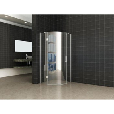 Wiesbaden Sphere Shower douchecabine 90x90x200cm kwartrond chroom 8mm glas linksscharnierend NANO coating