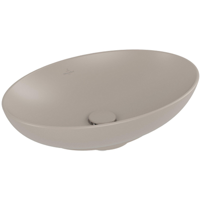 Villeroy & Boch Loop & friends opzetwastafel 56x38cm ovaal met overloop CeramicPlus almond