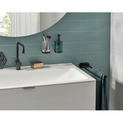 Emco Round handdoekhouder 2-lids vast zwart