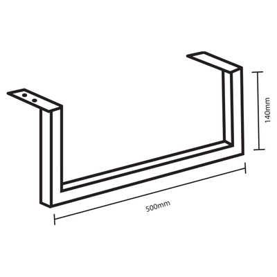 Differnz Handdoekdrager 50 x 14 cm chroom