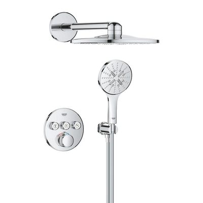 Grohe Rapido perfect shower set rainshower smartactive 310 hoofddouche rond met 3 straalsoorten chroom