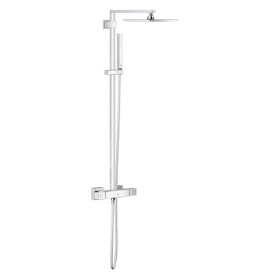 GROHE Cube Regendoucheset Opbouw - hoofddouche 23cm - handdouche staaf - thermostatisch - chroom