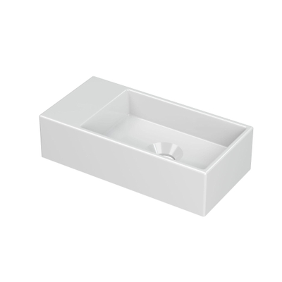 INK Versus Fontein - 36x18x9cm - wasbak rechts - 0 kraangaten - porselein wit glans