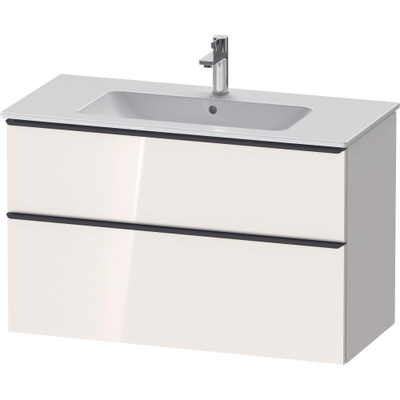 Duravit D-Neo wastafelonderkast 101x62.5x46.2cm 2 lades wit Hoogglans