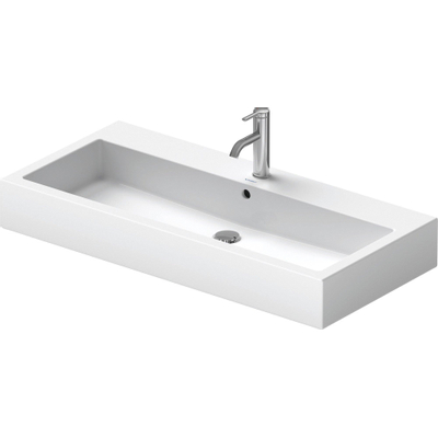 Duravit Vero wastafel 100x47cm met kraangat en overloop met wondergliss wit