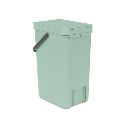 Brabantia Sort & Go Afvalemmer - 16 liter - hengsel - met beugel - jade green