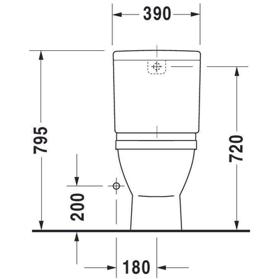 Duravit Philippe Starck 3 duoblokpot diepspoel AO zonder reservoir met Wondergliss wit