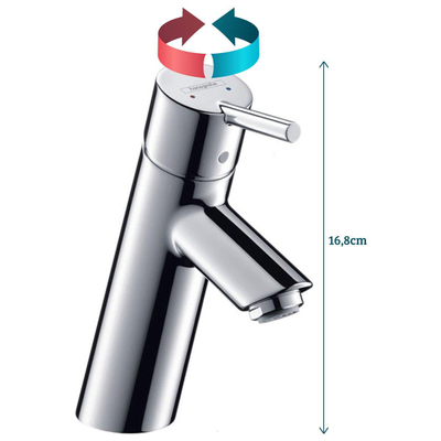 Hansgrohe Talis S2 wastafelkraan met waste met aansluitslangen 10mm chroom