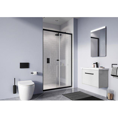 Crosswater Clear 6 Schuifdeur - 160cm - Matt Black