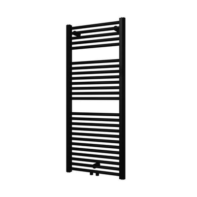 Plieger Palmyra designradiator horizontaal middenaansluiting 1175x500mm 580W zwart