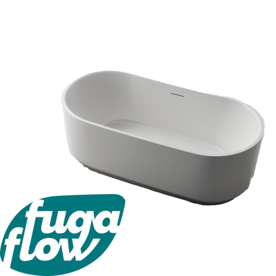 FugaFlow Eccelente Anta vrijstaand bad - 170x80x58cm - met afvoer - acryl - mat wit