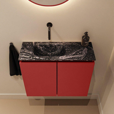 MONDIAZ TURE-DLUX 60cm toiletmeubel Fire. EDEN wastafel Lava positie links. Zonder kraangat.