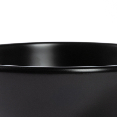 QeramiQ Dely Waskom - 20x20x9cm - keramiek - rond - mat zwart
