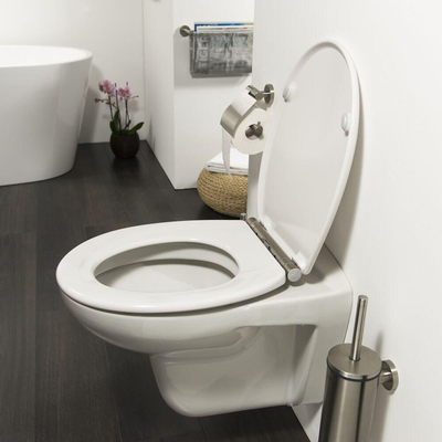 Tiger Boston Toiletbril Softclose Duroplast Wit/RVS 37x5.5x45cm