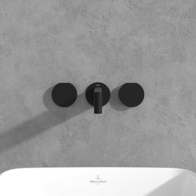 Villeroy & Boch Dawn Driegats wastafelkraan - mat zwart