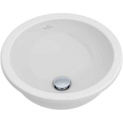 Villeroy en Boch Loop inbouwwastafel O45cm met overloop ceramic+ wit