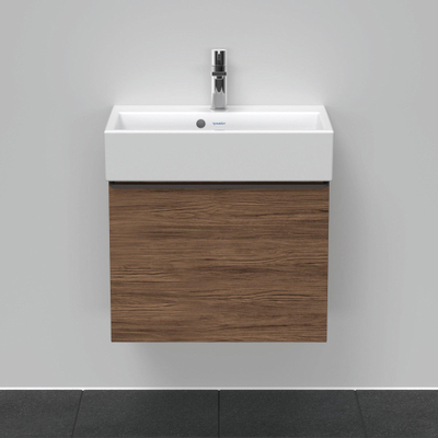 Duravit D-Neo wastafelonderkast 58.4x44x37.2cm 1 lade met softclose Noten (donker) Mat