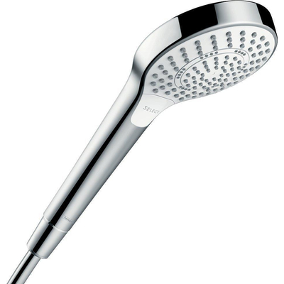 Hansgrohe Croma Select S handdouche Multi 1/2 xØ11cm met soft rain intense rain en massagestraal wit/chroom