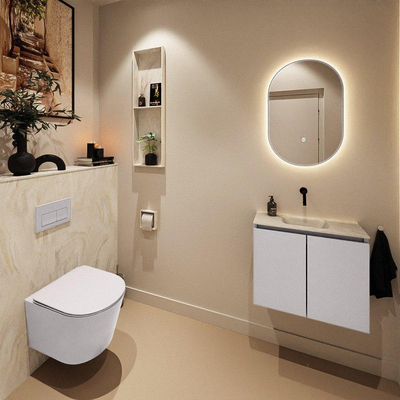 MONDIAZ TURE-DLUX 60cm toiletmeubel Cale. EDEN wastafel Ostra positie midden. Zonder kraangat.