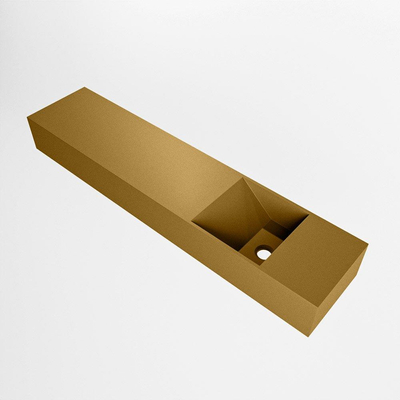 Mondiaz TYNE Fontein - 100x23x12cm - wasbak Rechts - zonder kraangaten - solid surface - Oro