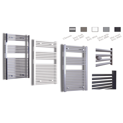 Sanicare recht designradiator 111.8x45cm chroom