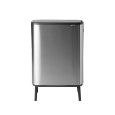 Brabantia Bo Touch Bin Hi Afvalemmer - 60 liter - kunststof binnenemmer - matt steel fingerprint proof