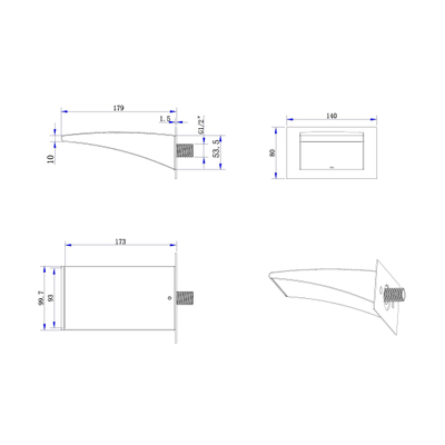 Best Design Rofo waterval muuruitloop tbv.douche en bad