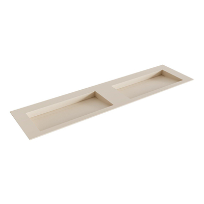 Mondiaz AVON Linen solid surface inbouw wastafel 180cm dubbel