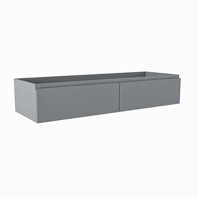 Mondiaz FOGE wastafelonderkast - 130x45x25cm - 2 lades - uitsparing rechts - softclose - Plata