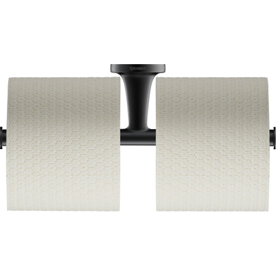 Duravit Starck T Toiletrolhouder - dubbel - zonder klep - zwart mat