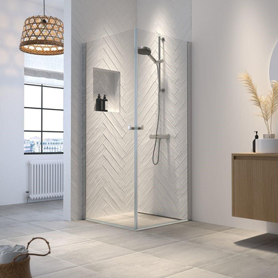 Sealskin Hooked douchecabine 90x90cm met hoekinstap 6mm veiligheidsglas chroom