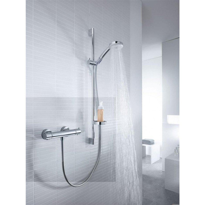 Hansgrohe Ecostat Comfort douchekraan thermostatisch met UnicaC glijstang 65cm en handdouche Croma 100 EcoSmart chroom