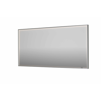 INK SP19 spiegel - 160x4x80cm rechthoek in stalen kader incl dir LED - verwarming - color changing - dimbaar en schakelaar - geborsteld RVS