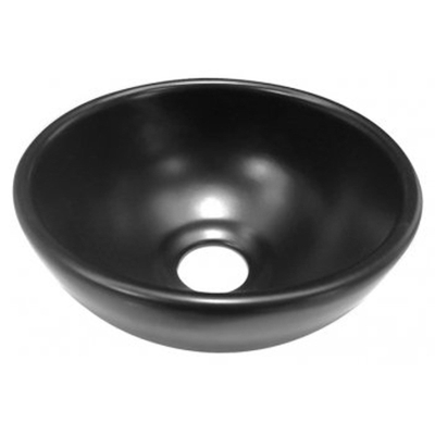 Wiesbaden Consilio waskom rond 20 x 9 cm keramiek mat zwart