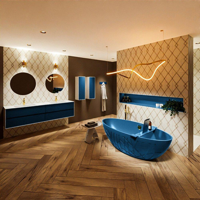 MONDIAZ HOLM Vrijstaand bad - 180x85cm - jeans