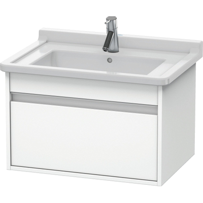 Duravit Ketho Wastafelonderkast 65x45.5x41cm 1 lade Standaard greep met softclose spaanplaat wit Mat