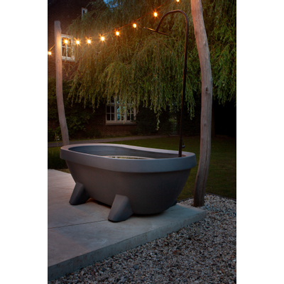 Gardentub vrijstaand (tuin)bad - 194x94x66cm - kunststof - geschikt voor buiten - mat antraciet