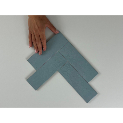 Equipe Cerámicas Kalma wandtegel - 6x18.6cm - Powder Blue glans (blauw)