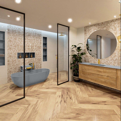 MONDIAZ ROCK Vrijstaand bad - 170x70cm - kleur Plata / Plata