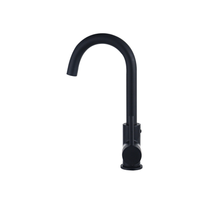 Fortifura Calvi wastafelkraan - hoog - draaibare uitloop - mat zwart