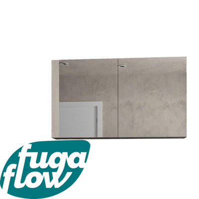 FugaFlow Eccelente Arredo spiegel badkamer spiegelkast - 120x70cm - zwartbruin