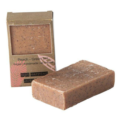 Wellmark Zeep Vegan Soap Bar Peach green tea Coral OUTLETSTORE
